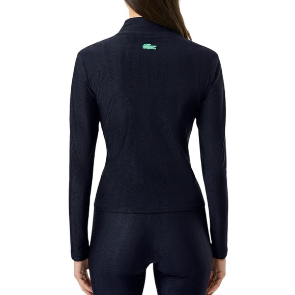 Lacoste x Bandier Monogram Print Quarter-Zip - Picture 2 of 9